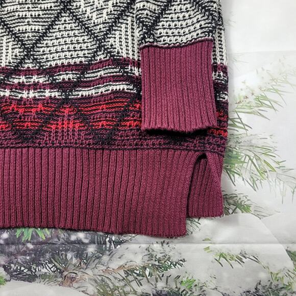 Mossimo Supply Company Red Diamond Pattern Cardigan size Small - Picture 7 of 10